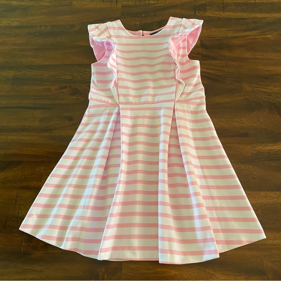 Ralph Lauren Striped Ruffled Ponte Dress - Picture 2 of 7